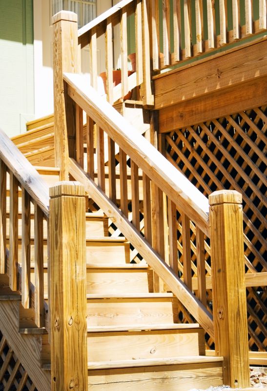 Wood Stair Railing Repair in Olathe, KS